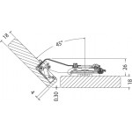 45°  Cross Corner Hinge